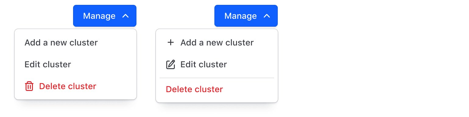 Dropdown use case examples